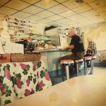 Blue Point Diner - a man sitting at the counter - Diners Near Me - Blue Point, New York