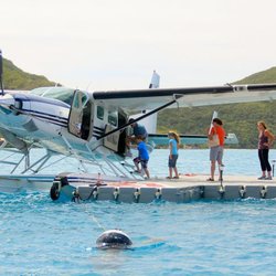 Shoreline Aviation Caribbean - Seaplane dock servicing North Sound and the Bitter End Yacht Club