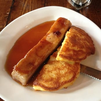 Americana - Pork belly with maple syrup and corn cakes... Wow... So damn good. - New American Near Me - Seattle, Washington Americana - Pork belly with maple syrup and corn cakes... Wow... So damn good. - New American Near Me - Seattle, Washington