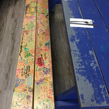 B-Side Grill - grafitti bench - Diners Near Me - New Paltz, New York