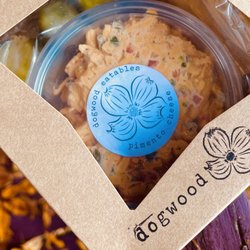 dogwood eatables - Housemade fire roasted green chile pimento cheese with Ashe county extra sharp cheddar