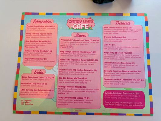 Menu photo 3 Candy Land Cafe San Diego, CA