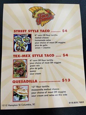 Menu photo 2 Taco Grande Columbia, SC Menu photo 2 Taco Grande Columbia, SC