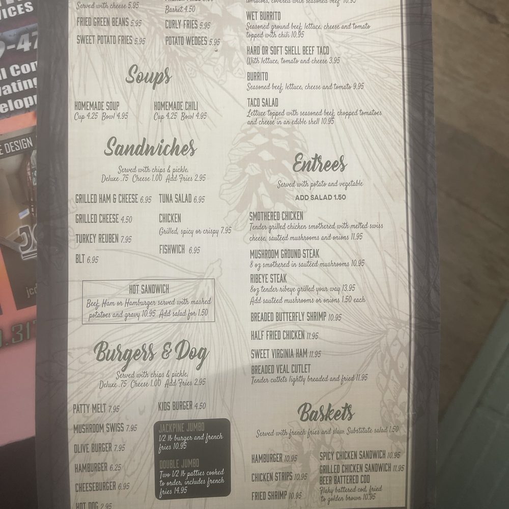 Jackpine Restaurant - Menu - Barbeque Near Me - Harrison, Michigan Jackpine Restaurant - Menu - Barbeque Near Me - Harrison, Michigan