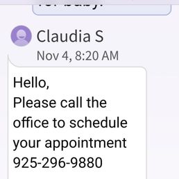 Called to schedule an appointment. It says to do it online. I did it online. This was the message I received. No option to respond.