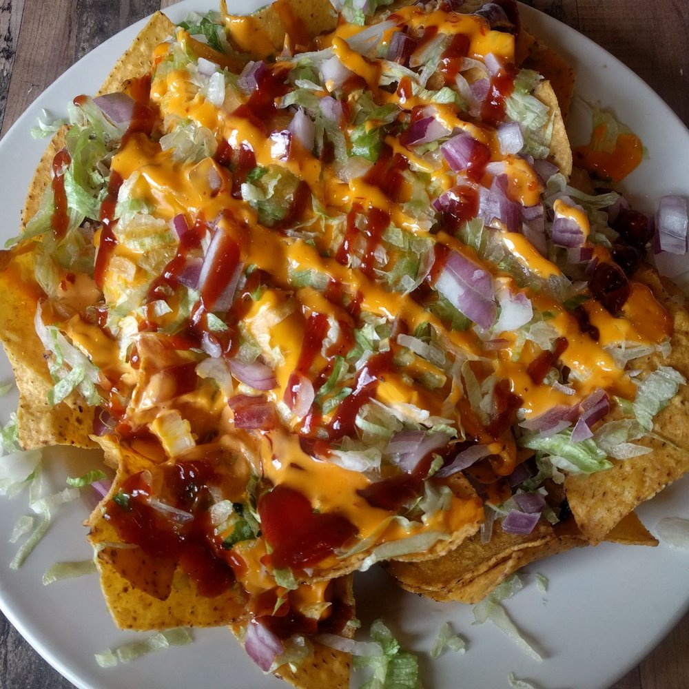 Hunters Hideaway Bar & Grill - Pulled pork nachos - American Near Me - Nappanee, Indiana Hunters Hideaway Bar & Grill - Pulled pork nachos - American Near Me - Nappanee, Indiana