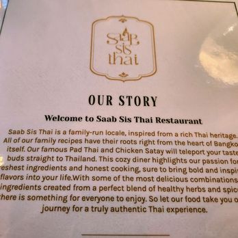 Saab Sis Thai - Menu - Thai Near Me - Royal Oak, Michigan Saab Sis Thai - Menu - Thai Near Me - Royal Oak, Michigan