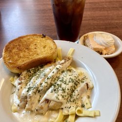 Red River Bistro - Really good Mothers Day Special for just $14 Chicken Alfredo meal with a Cheesecake and Iced Tea. Very Good