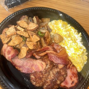 Werner's - Hungry Man Breakfast. 3 eggs, home fries, sausage, bacon & ham - Breakfast & Brunch Near Me - Baltimore, Maryland Werner's - Hungry Man Breakfast. 3 eggs, home fries, sausage, bacon & ham - Breakfast & Brunch Near Me - Baltimore, Maryland