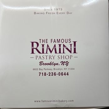 Rimini Pastry Shop - Cake Box - Bakeries Near Me - Brooklyn, New York
