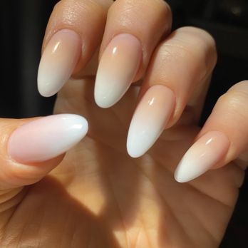 Nail Care & Spa - Nude & White French Ombre Acrylic by SOPHIA - Nail Salons Near Me - San Diego, California