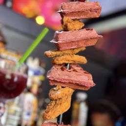 Chicken and waffle tower Chicken and waffle tower