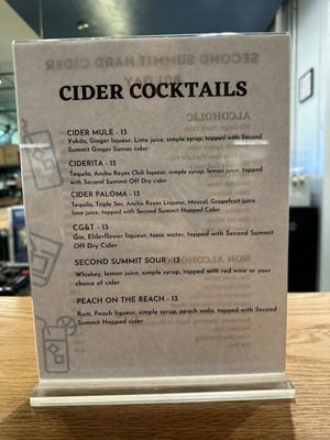 Menu photo 6 Second Summit Hard Cider Millcreek, UT
