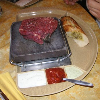 Brauhaus Obermühle - Rare Steak on a HOT STONE!!!!...amazing!!! - German Near Me - Braunfels, HE