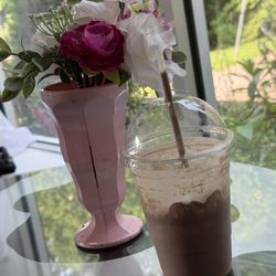 The Scoop Ice Cream Cafe - Heath Bar milkshake with chocolate peanut butter ice cream.