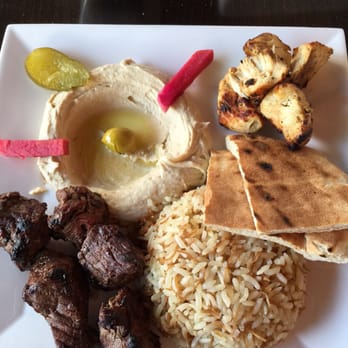 Dvine Mediterranean Experience - Brea - Beef and chicken kebabs with hummus - Mediterranean Near Me - Brea, California