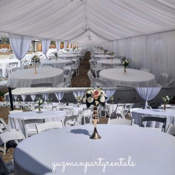 Guzman Party Rentals - Our services canopy draping tables chairs linens no decor text or call 9514095539 - Party Equipment Rentals Near Me - Wildomar, California