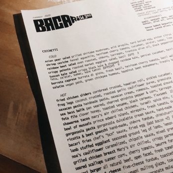 Bacari W 3rd - Summer 2020 menu - Breakfast & Brunch Near Me - Los Angeles, California