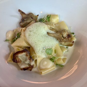 Le Jardinier - Pappardelle pasta with roasted artichoke hearts - French Near Me - Miami, Florida Le Jardinier - Pappardelle pasta with roasted artichoke hearts - French Near Me - Miami, Florida