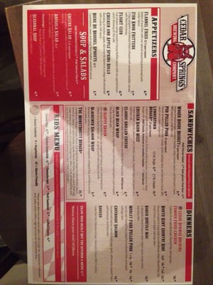 Menu photo 8 Cedar Springs Brewing Company Cedar Springs, MI