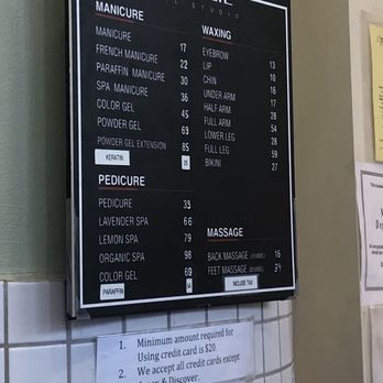 Le Jolie Nail Studio - Price List - February 2019 - Nail Salons Near Me - New York, New York