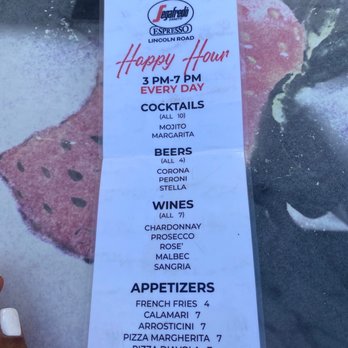Segafredo L'Originale - Happy hour menu - Italian Near Me - Miami Beach, Florida Segafredo L'Originale - Happy hour menu - Italian Near Me - Miami Beach, Florida
