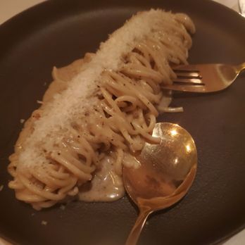 Angeline - Bucatini Cacio e Pepe - Italian Near Me - Buffalo, New York Angeline - Bucatini Cacio e Pepe - Italian Near Me - Buffalo, New York