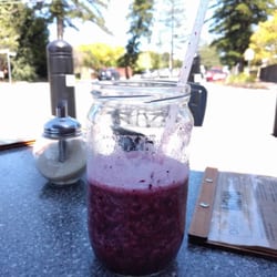 The Organik Store. - Blue jean baby juice (blueberry, pineapple, banana, coconut water, chia seeds)