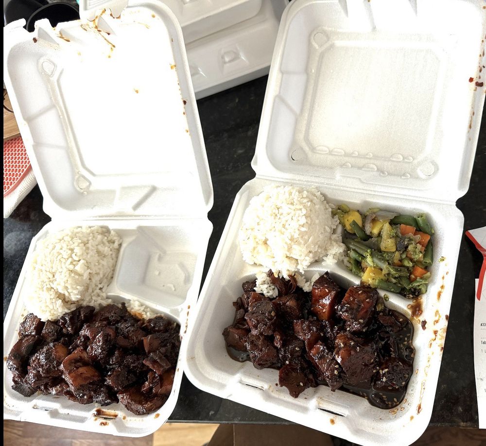 Food from Hawaiian Bros Island Grill
