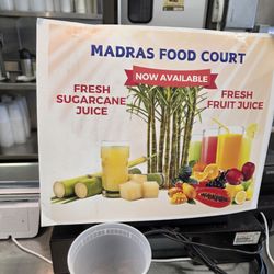 Madras Groceries Food Court - Sugarcane juice available