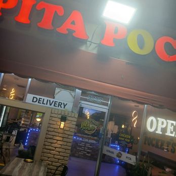 Pita Pockets - Outside at night - Middle Eastern Near Me - Hollywood, Florida