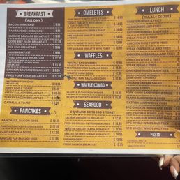 Menu as of December 2023