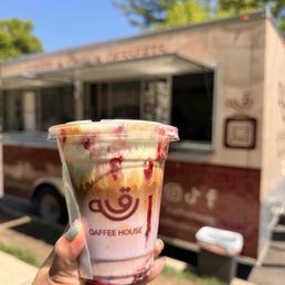 Blueberry Cobble iced latte