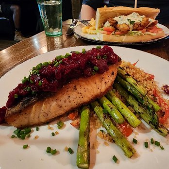 Rosebud Bar & Kitchen - Seared salmon - New American Near Me - Somerville, Massachusetts Rosebud Bar & Kitchen - Seared salmon - New American Near Me - Somerville, Massachusetts