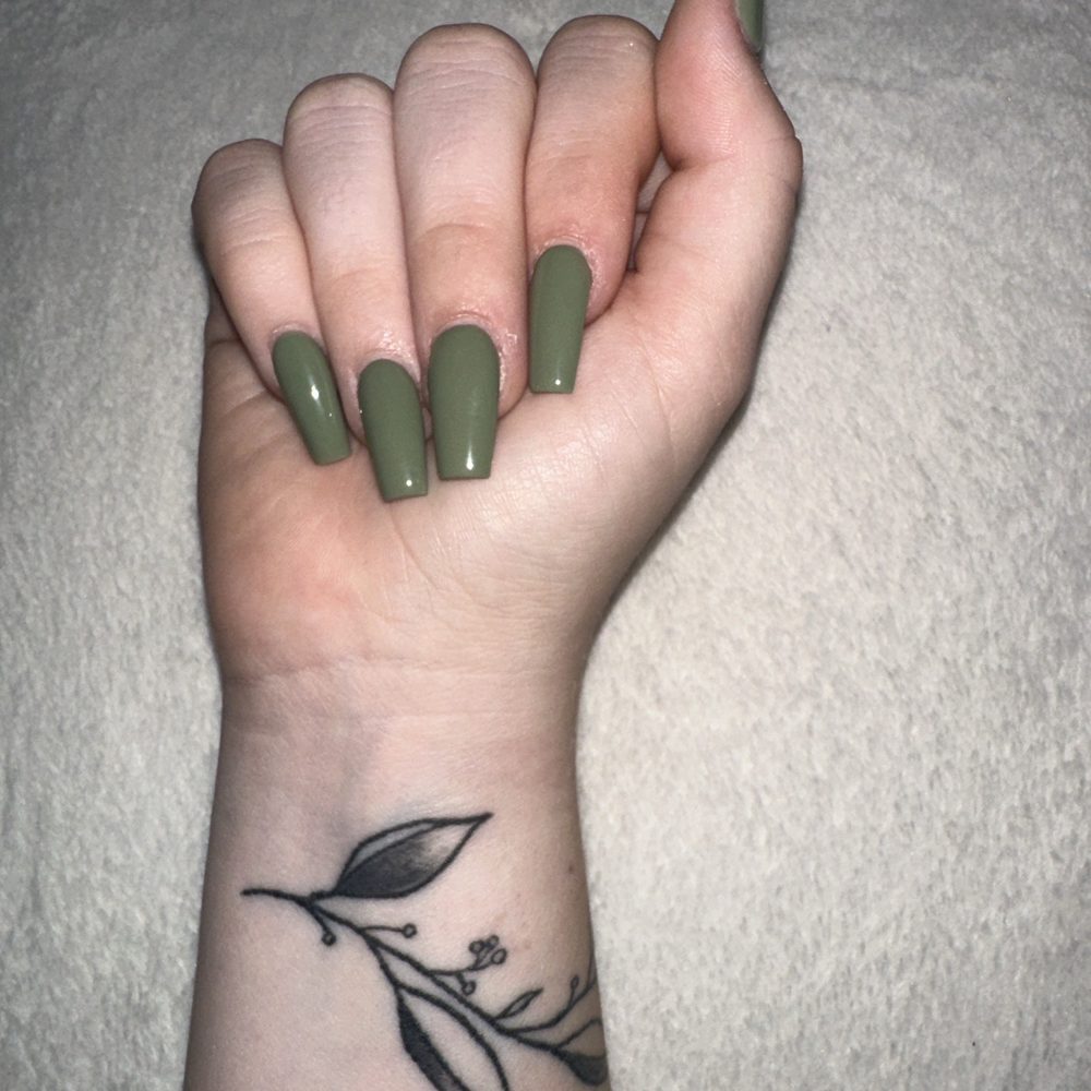 Luminous Nail Spa 4 - Olive Green Full Set nails - Nail Salons Near Me - Centerville, Ohio Luminous Nail Spa 4 - Olive Green Full Set nails - Nail Salons Near Me - Centerville, Ohio