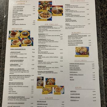 El Zarape - Menu - Mexican Near Me - Denver, Colorado