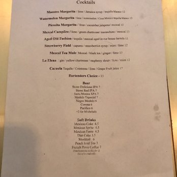 Maestro Restaurant - Drink Menu July 2017 - Cocktail Bars Near Me - Pasadena, California Maestro Restaurant - Drink Menu July 2017 - Cocktail Bars Near Me - Pasadena, California