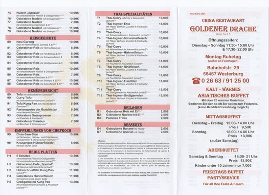 Menu photo 7 Goldener Drache Westerburg, RP Menu photo 7 Goldener Drache Westerburg, RP