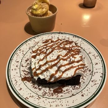 Picnic - Chocolate cake in the foreground (nothing special), with frozen yogurt (the surprise favorite) in the background. - Wine Bars Near Me - Philadelphia, Pennsylvania