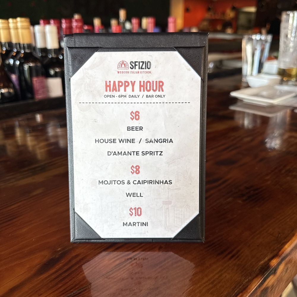 SFIZIO Italian Kitchen - Happy Hour Drink Menu - Italian Near Me - Phoenix, Arizona SFIZIO Italian Kitchen - Happy Hour Drink Menu - Italian Near Me - Phoenix, Arizona