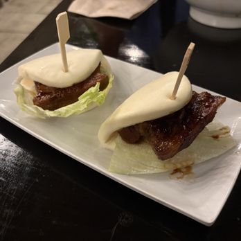 Momosan Waikiki - Kakuni Baos - Braised Pork Belly, Lettuce, and Dijon Mayo - Ramen Near Me - Honolulu, Hawaii