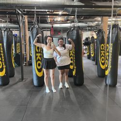 CKO Kickboxing - My friend and me BEFORE class