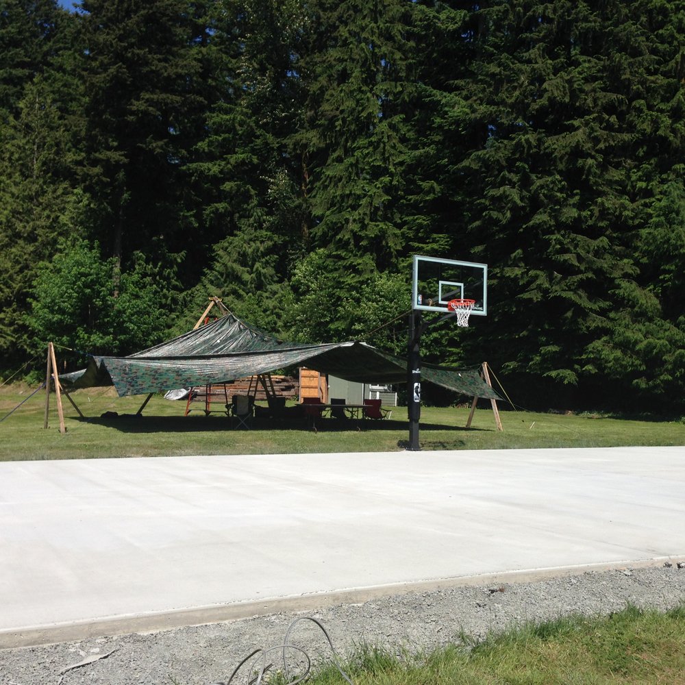 Extreme Concrete Finishing - Sport Court ready for graduation party! - Masonry/Concrete Near Me - Arlington, Washington Extreme Concrete Finishing - Sport Court ready for graduation party! - Masonry/Concrete Near Me - Arlington, Washington