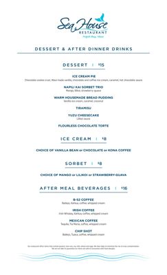 Menu photo 8 Sea House Restaurant Lahaina, HI Menu photo 8 Sea House Restaurant Lahaina, HI