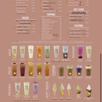 Jade Tea House - Menu! Easy to read! - Desserts Near Me - Davie, Florida