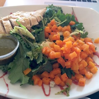 Root Down DIA - Butternut squash, kale, shaved Brussels sprouts & grilled chicken. $21 ... :-/ - New American Near Me - Denver, Colorado Root Down DIA - Butternut squash, kale, shaved Brussels sprouts & grilled chicken. $21 ... :-/ - New American Near Me - Denver, Colorado