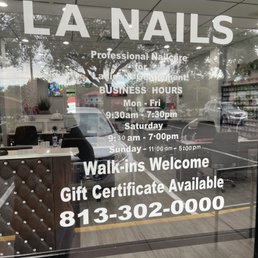 Exterior photo of LA Nails - Temple Terrace, Florida Exterior photo of LA Nails - Temple Terrace, Florida