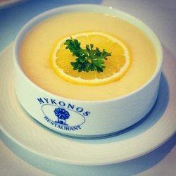 Mykonos Greek Restaurant - Egg Lemon Soup (AVGOLEMONO) Dinner