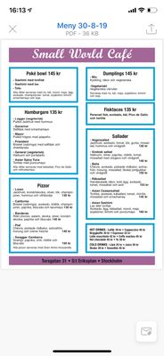 Menu photo 4 Small World Cafe Stockholm, AB