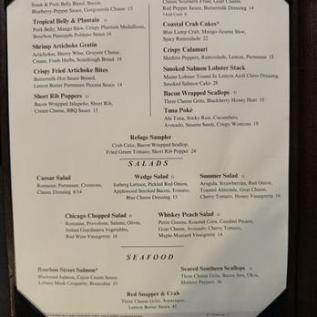 The Refuge Steakhouse & Bourbon Bar - Menu - Bars Near Me - Tomball, Texas The Refuge Steakhouse & Bourbon Bar - Menu - Bars Near Me - Tomball, Texas